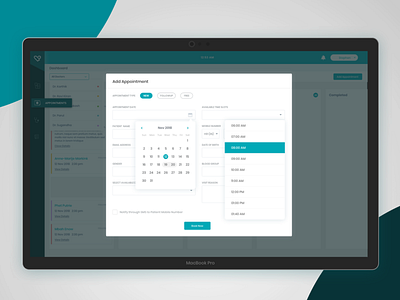 Doctor Book Appointment Mockup Design