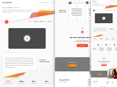 Landing Page Designer Mind Concept