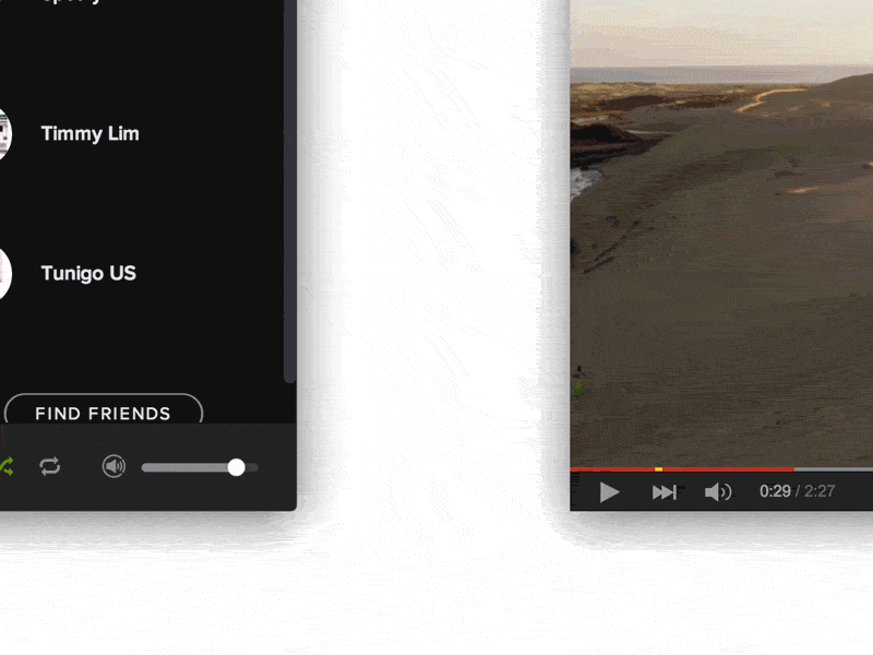 🎨 Lower volume when playing other media audio spotify ux volume youtube