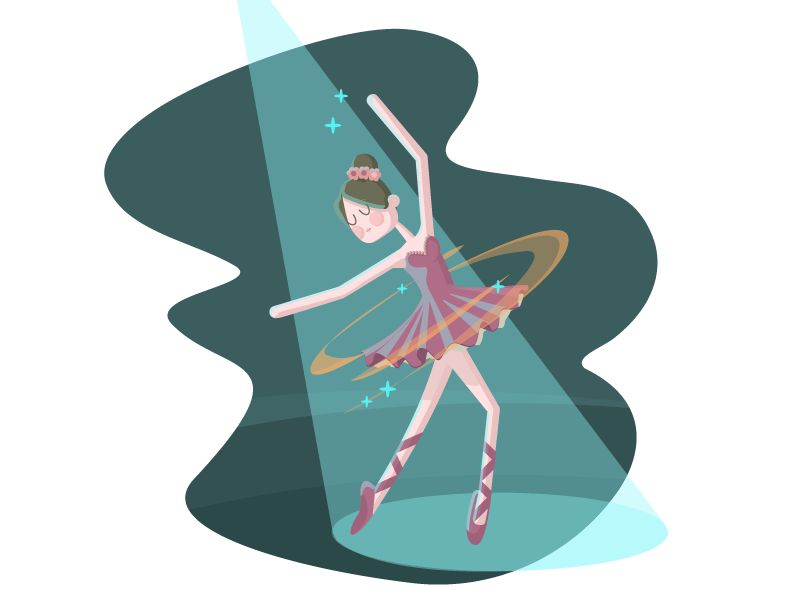 Dancing Ballerina ballerina character dancer design illustration