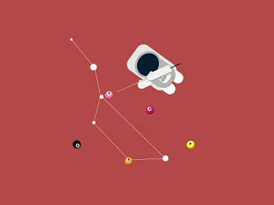 space snooker part 2 debut doodle illustration illustrator project space