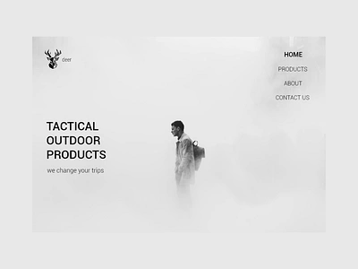 Tactical Outdoor Products - Homepage branding design ui web website