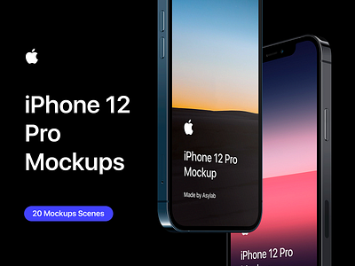 iPhone 12 Pro - 20 Mockups Scenes - PSD