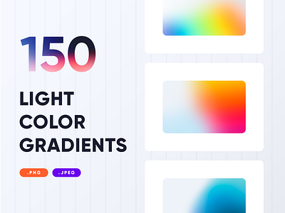 150 Light Gradients Collection - PNG