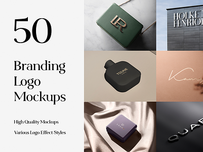 50 Logo Mockup Branding Bundle - V4 - PSD