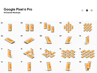 Google Pixel 6 Pro - 20 Mockups Scenes - PSD by Asylab on Dribbble