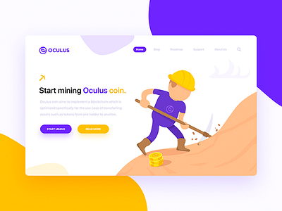 Landing Page Cryptocurrency app blockchain free graphic design landing landing page miner mining psd ui uiux user interface