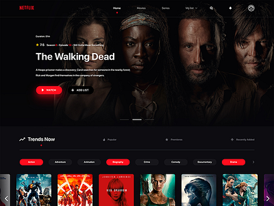 Redesign Concept Netflix Website app dropbox free graphic design netflix psd ui uiux user interface