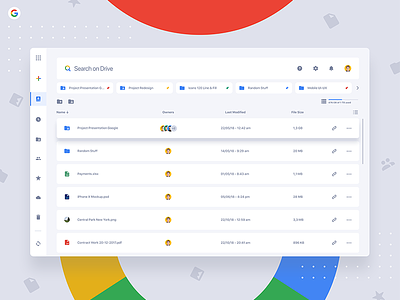 Google Drive Concept Dashboard dashboard free google google dashboard google drive graphic design psd ui uiux user interface