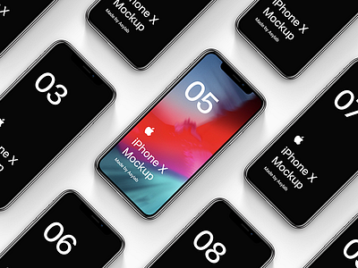 Official Apple iPhone X Mockups Vol.1 download free free mockup iphone x iphone x isometric iphone x mockup isometric mockup psd ui uiux