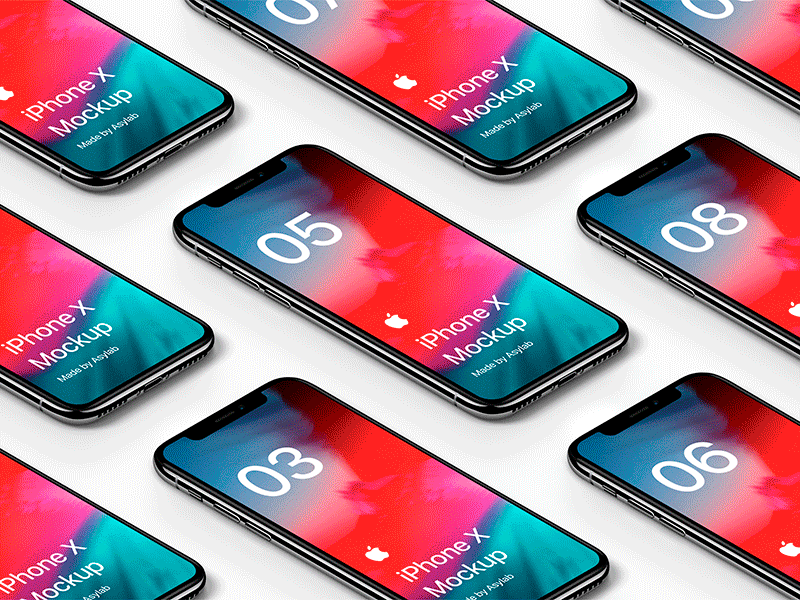 Download Official Apple iPhone X Mockups Vol.3 by Asylab on Dribbble