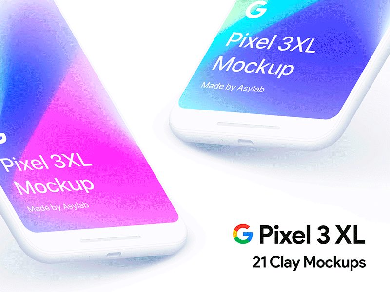 Google Pixel 3XL - 21 Clay Scenes Mockups 5K - PSD 2019 5k app clay google google pixel isometric mockup mockups pixel pixel 3 pixel 3 xl presentation psd scenes smartphone ui uiux user interface xl