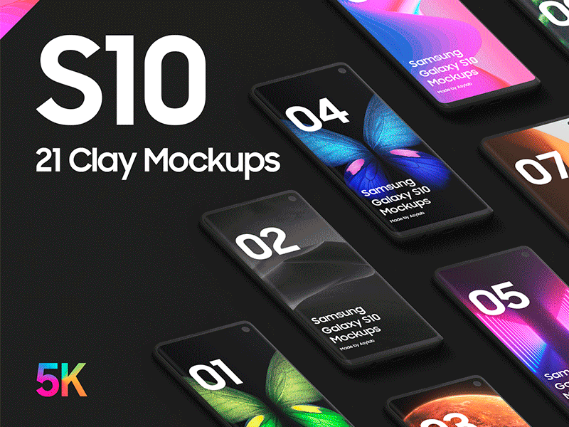 Samsung Galaxy S10 - 21 Clay Scenes Mockups - 5K - PSD android app apple clay mockup design free graphic design iphone x mockup mockups psd s10 mockup samsung samsung galaxy s10 samsung s10 samsung s10 clay samsung s10 mockup ui uiux user interface