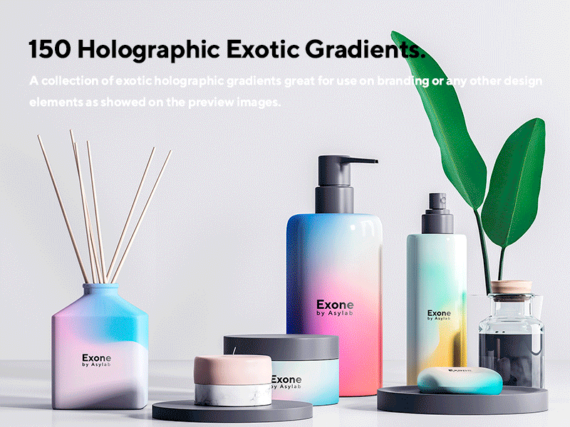 150 Holographic Exotic Gradients abstract background branding design download gradient gradient background gradient design graphic design holo holographic illustration psd texture ui user interface vibrant vibrant colors vivid wallpaper