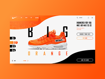 Nike sneaker product page (concept)