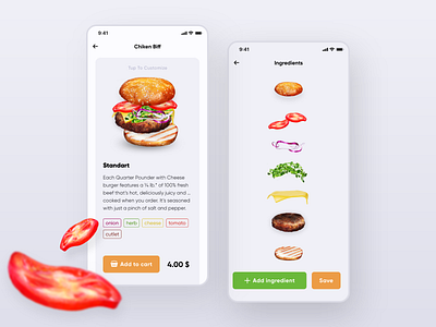 Custom Tasty Burger App 🍔 (#1) app app design burger custom burger delivery app eat food app ios mobile mobile design restaurant ui uiux