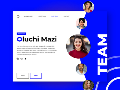 Creative agency site (Our team) concept design our team ui user interface web web design website