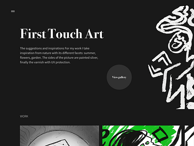 Main Page for Art Gallery Concept art gallery concept design illustration main page ui user interface web web design website
