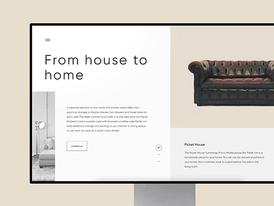 Furniture Shop concept design ui user interface web web design website