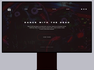 Home screen for a music group branding concept design interfaces ui user interface web web design website