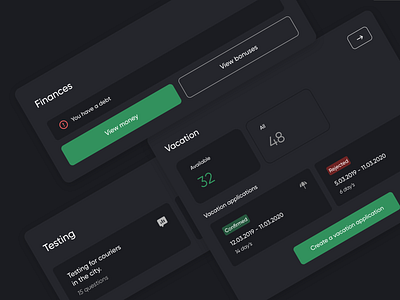 Dashboard blocks app dark theme interfaces ui ui design user interface website