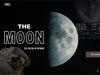 The Moon Web design adobe design graphics space ui uidesign uiux web webdeisgn webdesigner