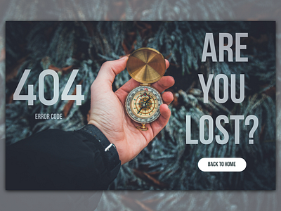 404 Land Page 404 404error adobe code error error page lost ui ui ux web web design webdesigner