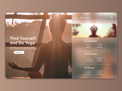 Yoga Web Design adobe design logo ui ui deisgn uidesign uiux web web design