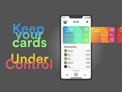 Credit Card App adobe app app concept design mobile mobile app ui ui deisgn uidesign uiux vector web web design