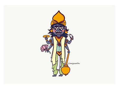Lord Vishnu artdirection characterdesign design illustration mrugaillustrations