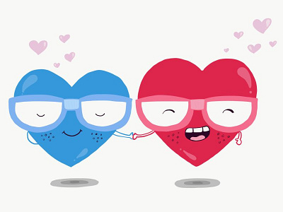Hearts art care characterdesign design flying heart illustration love loveday mrugaillustration trust valentine