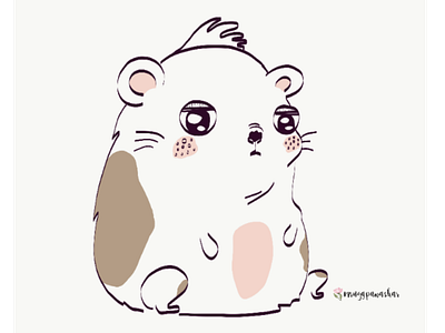 Guinea pig animals art character design designer illustration mrugaillustrations pet