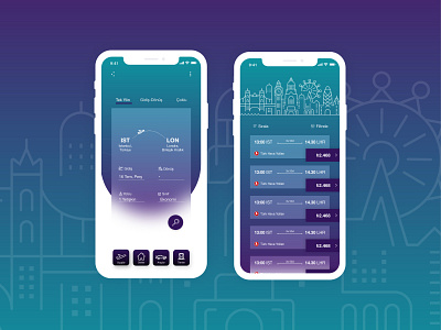 Tempsen app design application flight app ui ux