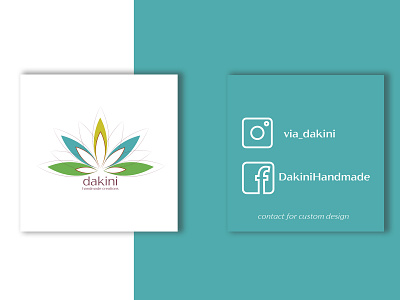 Dakini Logo branding design handmade logo lotus flower vector