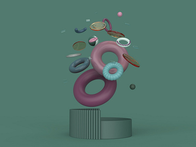 Lil 3d art 3d illustration design geometrical gs