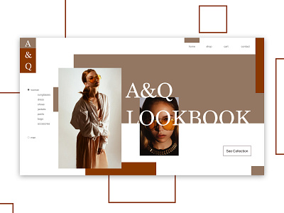 A&Q design fashion lookbook ui user interface user interface design webpage website