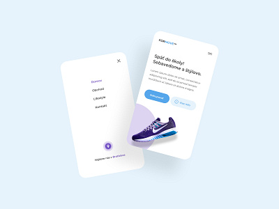 FORMOVE™: Website Concept #2 landing page mobile sneakers ui ux web design