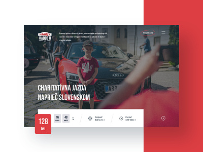 Rally Radosti: Website #1 cars charity app design hero section landing page webdesign website