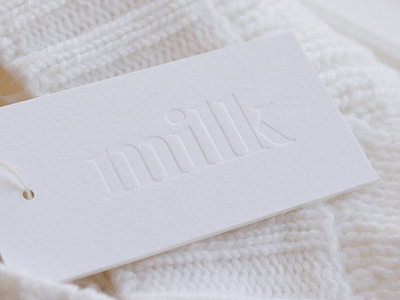 Milk Cashmere Branding - Business card branding design identity logo