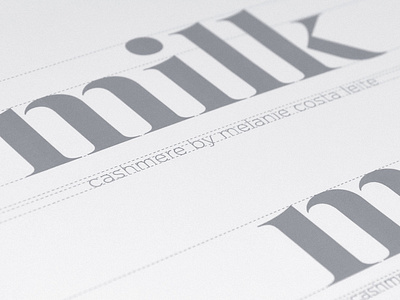 Branding and logo created by BTL Brands for Milk Cashmere
