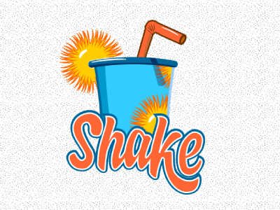 Summer shake illustration logodesign