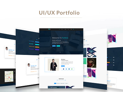 Portfolio Web Template UI/UX portfolio template uiux web webdesign