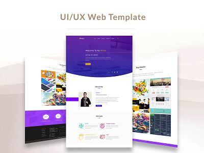Portfolio Web Template UI/UX creative landing page modern portfolio template typography ui ui ux ux web webdesign