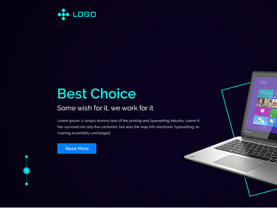 Product Landing Page Header 2 UI/UX