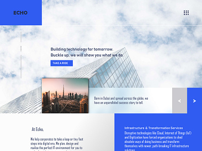 Landing page - Echo technology