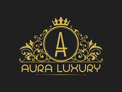 Aura Luxury black branding design fashion logo luxury