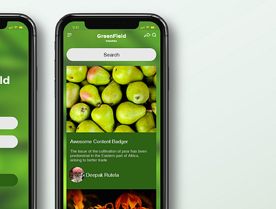 Greenfield app design app interface application uidesign