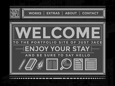 Personal Website Revamp bw grey minimal modern symbols typography web website