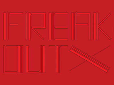 Freak (Animation) angry animation clean crazy custom type freak geometric gif gif typography mad out red seizure simple