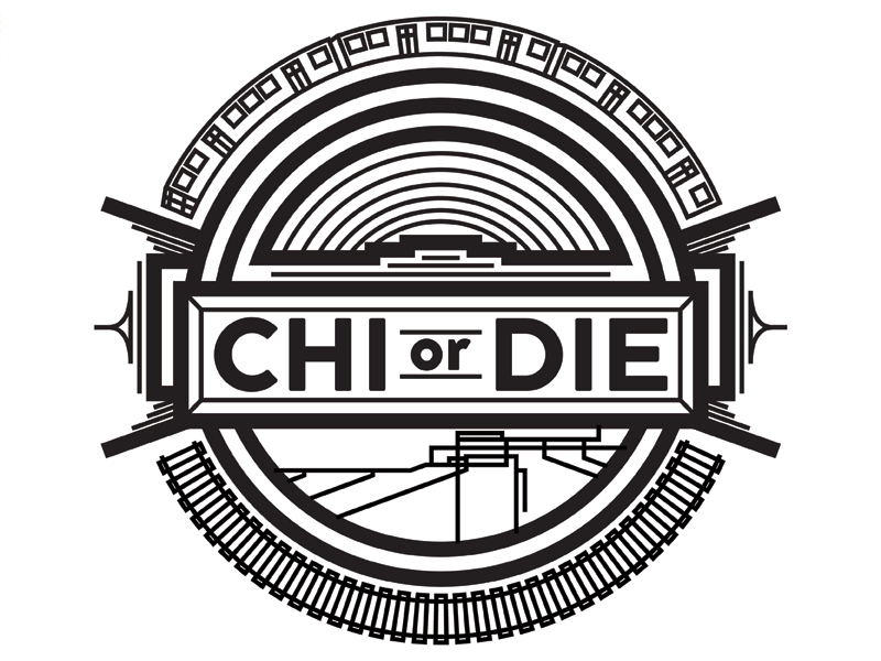 Chi or Die Logo (Animation) 20s 30s chicago culture lifestyle linework logo modern music rail retro simple tracks train typography